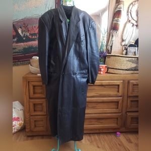 Vintage leather trench coat